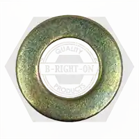 M6 Flat Washers, Grade 140 HV, Zinc-Yellow Cr+6, DIN 125A, Qty 500 Buy Direct