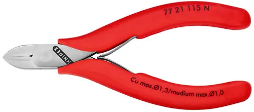 Knipex 77 21 115 N Electronics Diagonal Cutters, 4 1/2" Nominal Length Trusted Brand