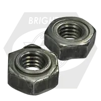 Exclusive Offer M5-0.80 Hex Weld Nut DIN 929, 3 Projections, Plain Steel, Qty 1250