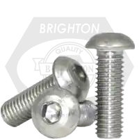 6-32 x 1/2" Button Head Socket Cap Screws, Non-Standard, 18-8 Stainless Steel A2, Full Thread, Coarse (UNC), Qty 100 Top Rated