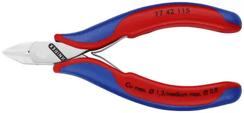 While Supplies Last Knipex 77 42 115 Electronics Diagonal Cutters, 4 1/2" Nominal Length