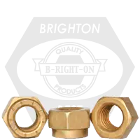 9/16"-12 L9 Collar Lock Nuts, Cadmium Yellow & Wax , Coarse (UNC), Alloy Steel, Made in USA, Qty 25 Secure Checkout