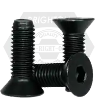 Big Sale M6-1.00 x 85 mm Flat Head Socket Cap Screws, Metric Class 12.9, Thermal Black Oxide, Partial Thread, Coarse (UNC), Alloy Steel, DIN 7991, Qty 100