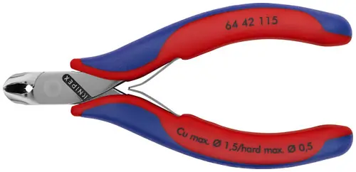 New Release Knipex 64 42 115 Electronics End Cutting Nippers, 4 1/2" Nominal Length