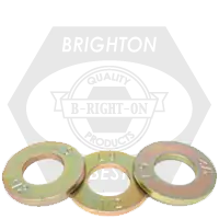 7/16" L9 SAE Tension Flat Washers, Zinc-Yellow Cr+3, Alloy Steel, Made in USA, Qty 50 Budget