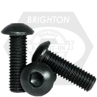 M10-1.50 x 22 mm Button Head Socket Cap Screws, Metric Class 12.9, Thermal Black Oxide, Full Thread, Coarse (UNC), ISO 7380, Qty 100 Best Choice
