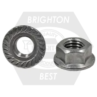 1/2"-13 Hex Flange Nuts, Serrated, 316 Stainless Steel, Qty 100 Shop Now