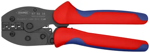 Knipex 97 52 35 Crimping Pliers For Non-Insulated Open Plug-Type Connectors (Plug Width 4.8 and 6.3 mm), 8 3/4" Nominal Length Big Sale