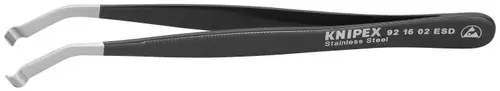 Certified Knipex 92 16 02 ESD Stainless Steel Positioning Tweezers-35°Angled-ESD, 4 3/4" Nominal Length