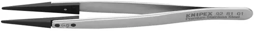 Fan Favorite Knipex 92 81 01 Premium Stainless Steel Gripping Tweezers-Replaceable Tips, 5 1/4" Nominal Length
