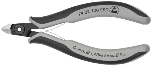 Reduced Price Knipex 79 02 120 ESD Electronics Diagonal Cutters-ESD Handles, 4 3/4" Nominal Length