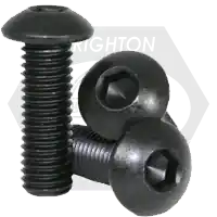 Order Now M8-1.25 x 45 mm Button Head Socket Cap Screws, Metric Class 10.9, Thermal Black Oxide, Full Thread, Coarse (UNC), ISO 7380, Qty 100