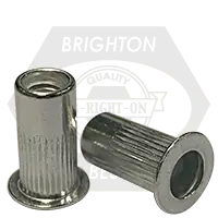 5/16-18 (.150-.312) Aluminum Rivet Nuts, Large Flange, Knurled Body, Qty 300 Hot Deal