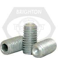 Fast Shipping M10-1.50 x 15 mm Socket Set Screws, Cup Point, Metric Class 45H, Zinc-Bake Cr+3, Coarse (UNC), Alloy Steel, ISO 4029 / DIN 916, Qty 100