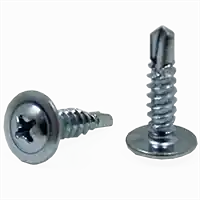 Deal 1/4"-14 x 3" Proferred Self-Drilling Screws, Unslotted Indent Hex Washer Head HWH, 3 Point, Zinc Cr+3, Qty 5