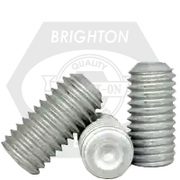 10-24 x 5/16" Socket Set Screws, Cup Point, Mechanical Zinc Cr+3, Coarse (UNC), Alloy Steel, Qty 100 Fast Shipping
