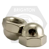 Authentic M10-1.50 Hex Domed Acorn Nuts, 316 Stainless Steel A4, Coarse (UNC), DIN 1587, Qty 50