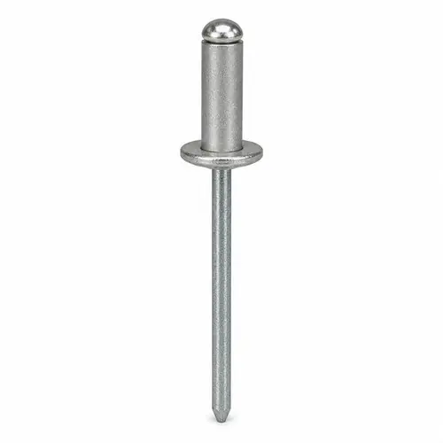 Professional Grade Asce 4-3 1/8 (.126-.187) Alum/Steel Dome Closed-End Blind Rivets, Qty 500