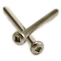 Instant Buy 1/4"-20 x 3" Machine Screws, Square Drive Pan Head, 18-8 Stainless Steel A2, Full Thread, Qty 100