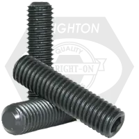 4-40 x 7/16" Socket Set Screws, Non-Standard, Flat Point, Black Oxide, Coarse (UNC), Qty 100 Best Price