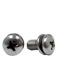 6-32 x 3/8" Machine Screws w/ Internal Tooth Washer (410 Stainless Steel), Phillips Pan Head, SEMS, 18-8 Stainless Steel A2, Full Thread, Qty 1000 Limited Time