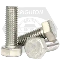 M20-2.50 x 95 mm Hex Cap Screws, 18-8 Stainless Steel A2, Full Thread, Coarse (UNC), DIN 933, Qty 10 Next Day Delivery