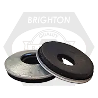 8 x 3/8" EPDM Bonded Washers, 18-8 Stainless Steel, Qty 100 Affordable