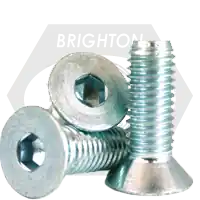 7/16"-14 x 1" Flat Head Socket Cap Screws, Zinc-Bake Cr+3, Full Thread, Coarse (UNC), Alloy Steel, Qty 100 Exclusive Offer