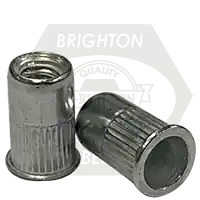 3/8-16 (.150-.312) Aluminum Rivet Nuts, Small Flange, Knurled Body, Qty 500 Latest