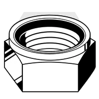 M2.5-0.45 Nylon Insert Lock Nuts (Thin), A2-70 Stainless Steel, Coarse (UNC), DIN 985, Qty 100 Place Order