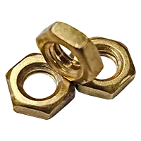 Bargain M10-1.50 Metric Brass Hex Thin Nut, DIN 439, Qty 250
