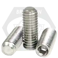 Authentic M8-1.25 x 8 mm Socket Set Screws, Flat Point, 18-8 Stainless Steel A2, Coarse (UNC), Qty 100