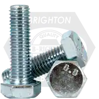 Authentic M18-1.50 x 40 mm Hex Cap Screws, Metric Class 8.8, Zinc Cr+3, Full Thread, Extra Fine, Medium Carbon Steel, DIN 961, Qty 25