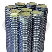 1 1/4"-7 x 12 ft F1554 Grade 55 S1 Threaded Rod, Plain Finish, Made in USA, Qty 2 Markdown