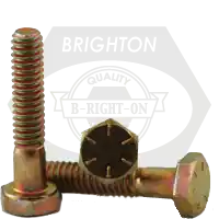 Super Sale 7/16"-20 x 7" Hex Cap Screws, Grade 8, Zinc-Yellow Bake Cr+6, Partial Thread, Fine (UNF), Import, Qty 120