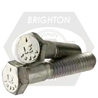 1 1/8"-7 x 4 1/2" Hex Cap Screws, Grade 5, Zinc Cr+3, Coarse (UNC), Medium Carbon Steel, Made in USA, Qty 20 Time-Limited