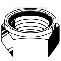 3/4"-16 Nylon Insert Lock Nuts, NE (Standard), Grade N8 (C), Plain Finish, Qty 400 Premium