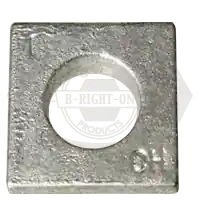 3/8" Square Beveled Malleable Iron Washers, Hot-Dipped Galvanized HDG, Qty 600 Time-Limited