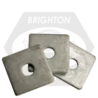 Must Have 1/2" x 2" x 0.125 Square Plate Washers, Hot-Dipped Galvanized HDG, Qty 300