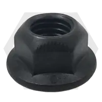Reduced Price 7/16"-14 Hex Flange Cone Lock Nuts (Two Opposite Oval Lock Type) without Serration, Grade G, Phosphate & Oil, Qty 1000