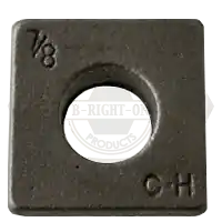 Trusted Brand 1" Square Beveled Malleable Iron Washers, Plain Finish, Qty 135