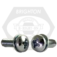 1/4"-20 x 3/8" Machine Screws w/ External Tooth Lock Washer, Phillips Pan Head, SEMS, Zinc Cr+3, Qty 3000 Don't Miss Out