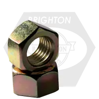 Don't Miss Out 9/16"-12 Hex Nuts, Coarse (UNC), Low Carbon Zinc-Yellow Cr+6, Qty 1000