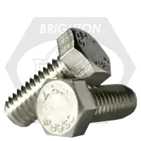 Bargain 1"-8 x 12 1/2" Hex Cap Screws, 18-8 Stainless Steel A2, Partial Thread (6" Thread), Coarse (UNC), ASTM F593, Qty 5