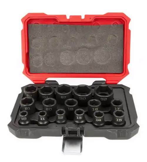 16 pc 6 Point Impact Metric Proferred 1/2" Drive Impact Metric Socket Set, Qty 1 Deal