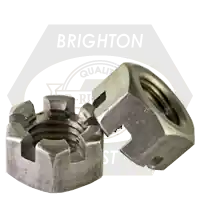 2"-4 1/2 Hex Nuts, Slotted, Plain Finish, Qty 10 Buy Online