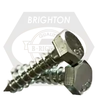 1/2"-6 x 16" Hex Lag Screws, Zinc Cr+3, Low Carbon Steel, Qty 50 Genuine