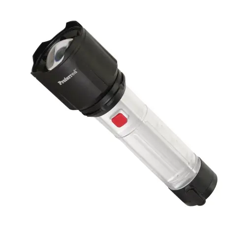 1,000 Lumen Rechargable Flashlight With Focus Beam And Lante Flash & Work Lights (Battery Included), Qty 5 Clearance