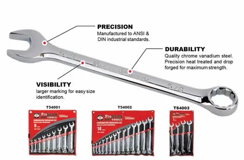 Don't Miss Out 14 Piece (8mm - 22mm) Proferred Combination Wrench Set, Qty 1