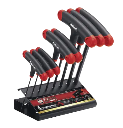 8 Piece (Metric 2-10mm) Metric Proferred T-Handle Hex Key Set, Qty 1 Time-Limited